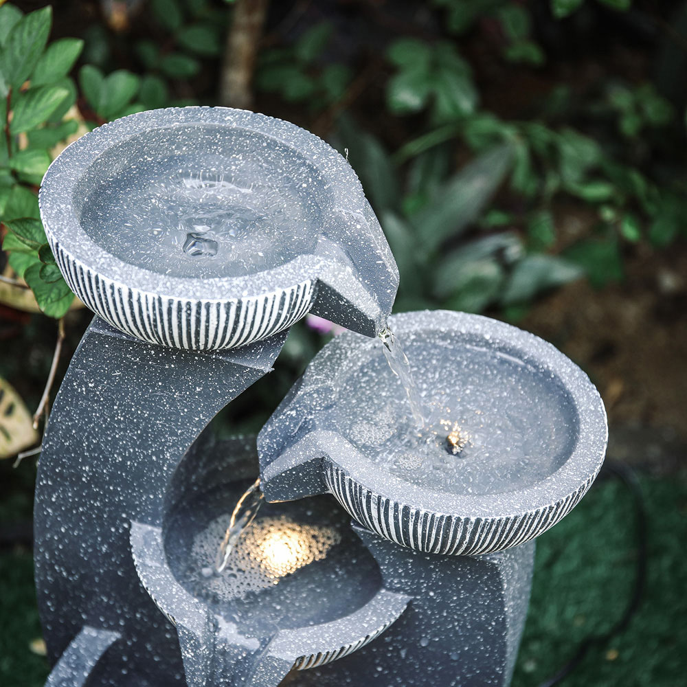 Living and Home Multi-Tier Rock Fountain Image 6