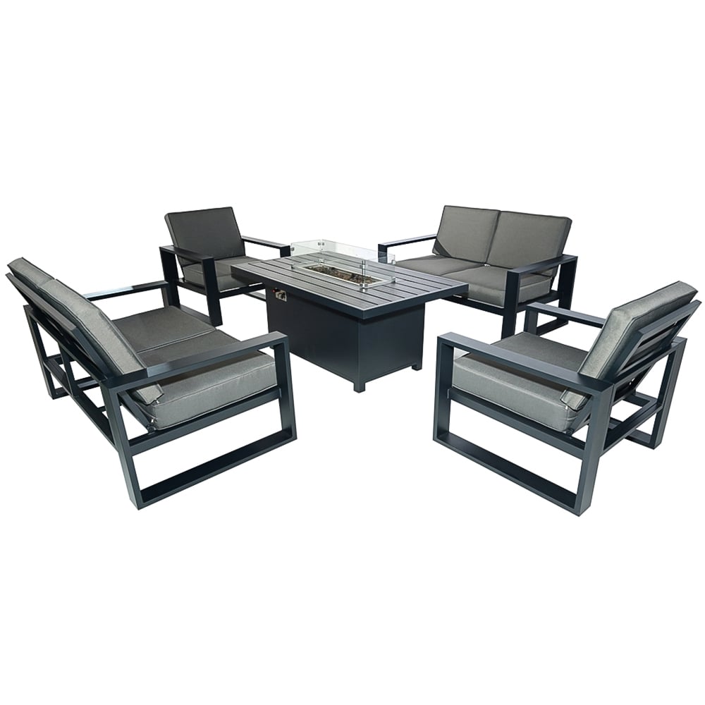 Furniture One 6 Seater Aluminium Garden Dining Set Image 3