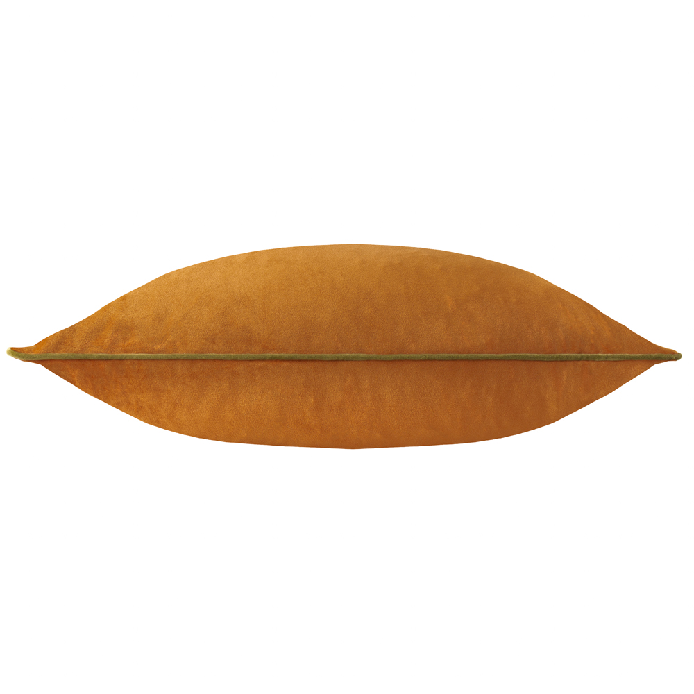 Furn Meridian Ginger and Olive Velvet Cushion 55 x 55cm Image 3