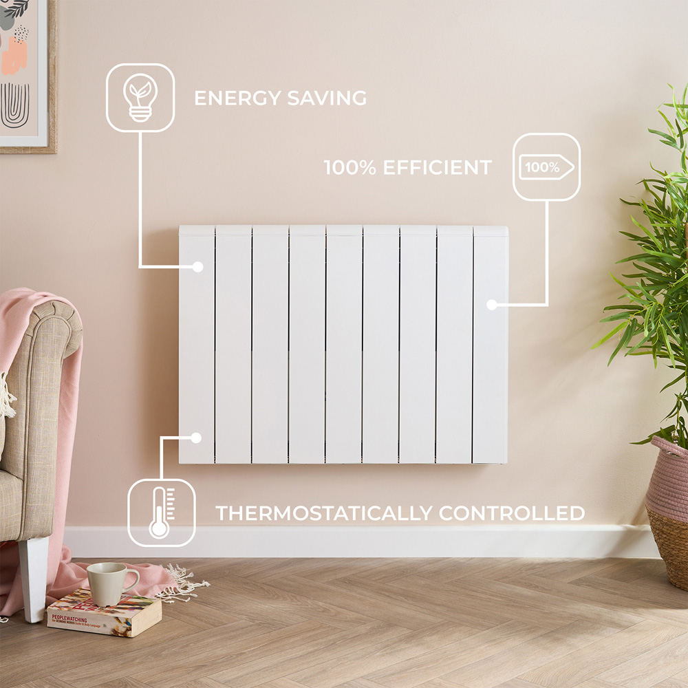 Adam Samson White Dual Heating Smart Electric Radiator 2000W Image 4