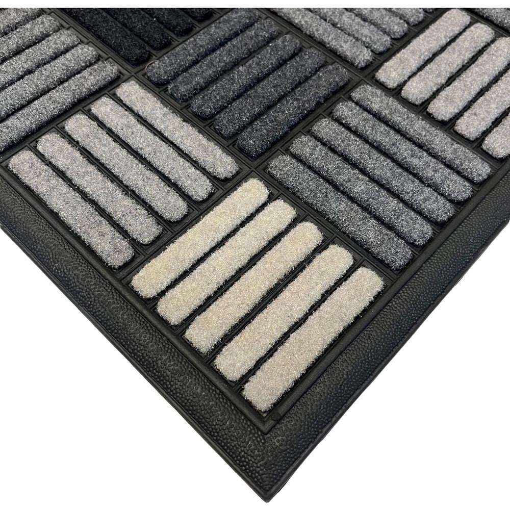 Scrape N Sorb Square DoormatBlack and Neutral Image 4