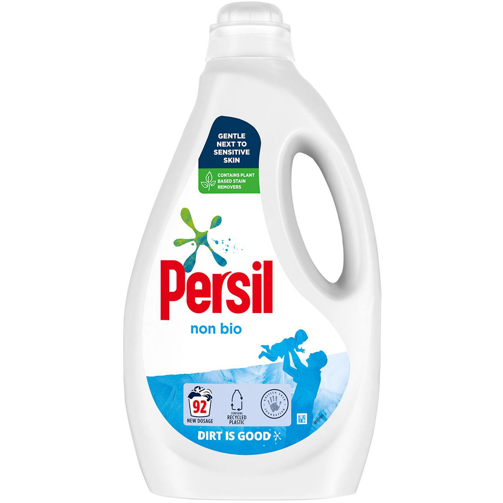 Persil Non Bio Liquid Detergent Gentle 92 Washes 2.484L 2 Pack Image 2