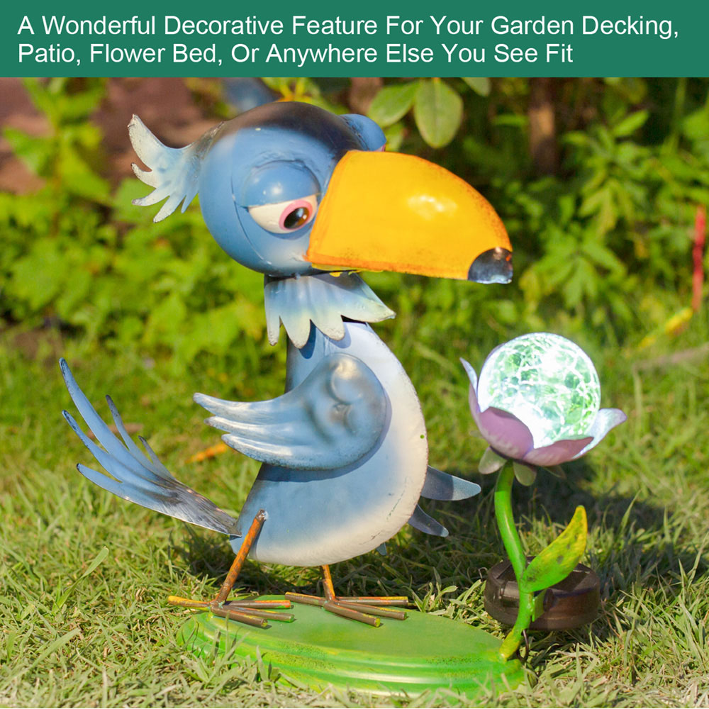 GardenKraft Metal Toucan with LED Solar Light Image 6