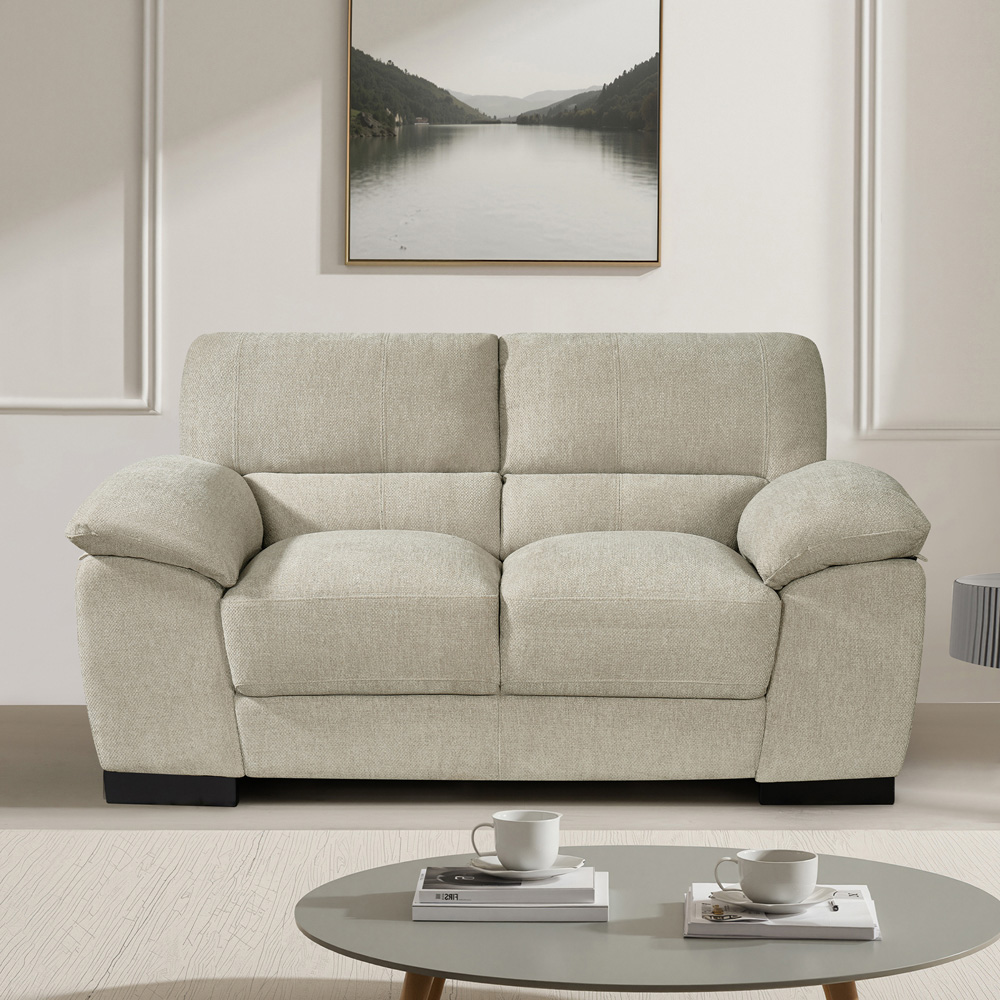 Artemis Home Roslyn 2 Seater Beige Fabric Sofa Image 3