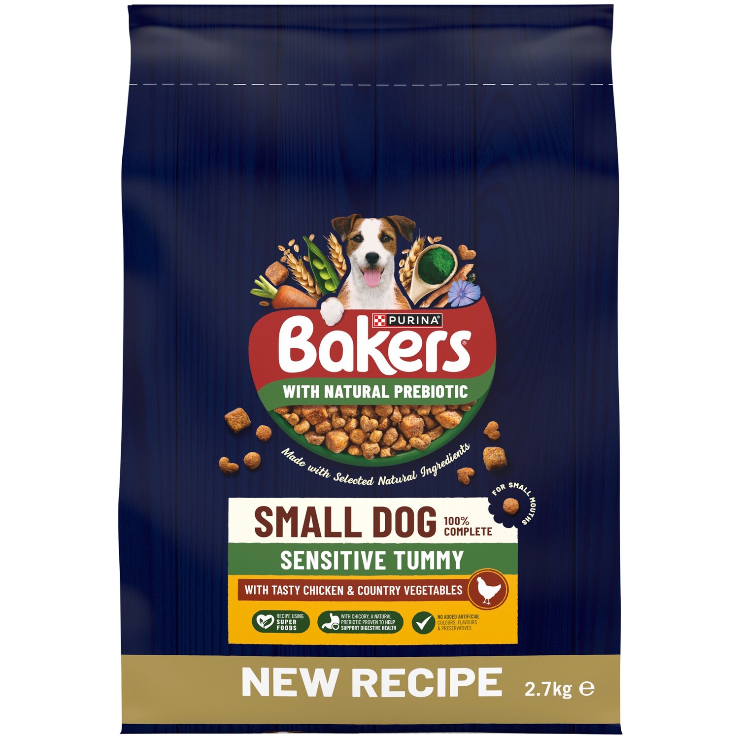 Purina Bakers Sensitive Chicken and Vegetables Small Dog Food 2.7 Kg Image