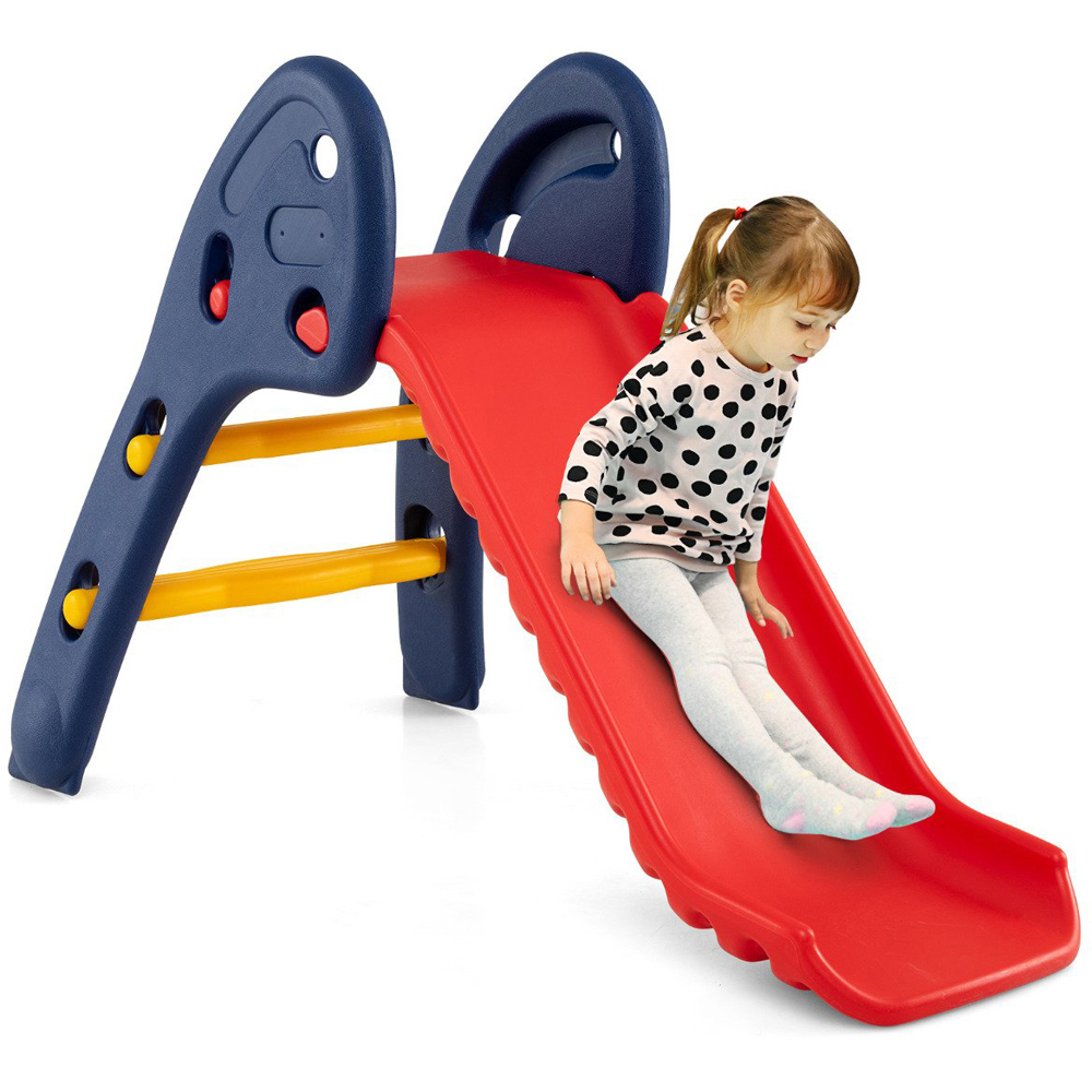Costway Kids Multicolour Foldable Slide Image 5