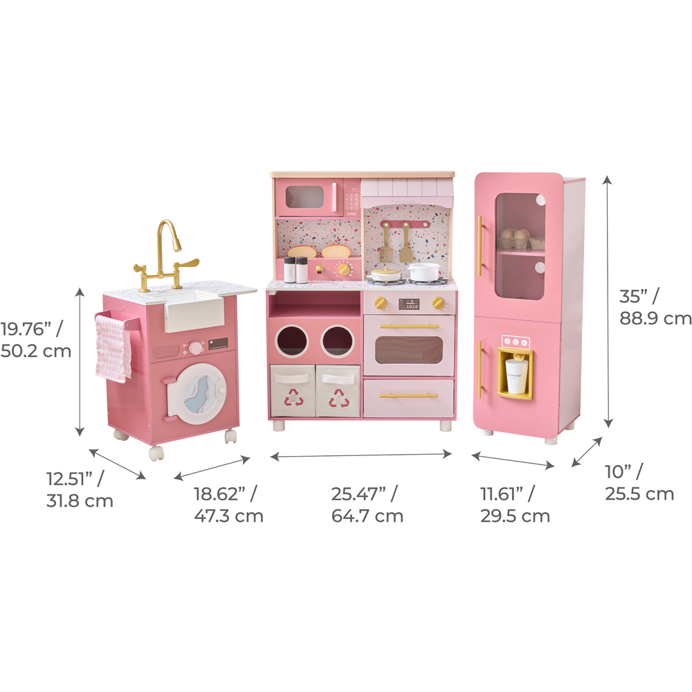 Teamson Kids Little Chef Savannah Modular Pink Play Kitchen Image 9