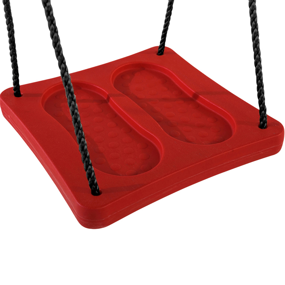 Soulet Galdar Kids Wooden Double Swing Set with Gym Rings and Boxing Punch bag Image 7