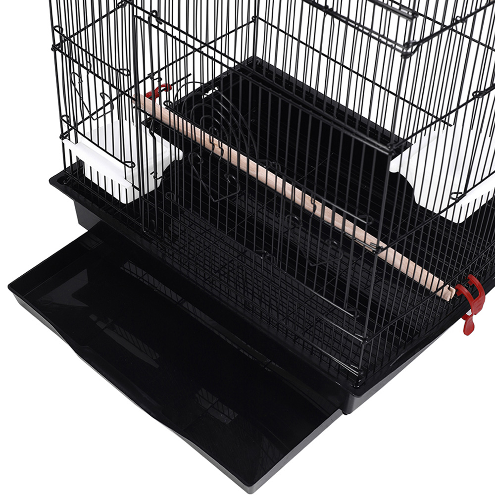 H&O Direct Spacious Bird Cage with Swing and Feeders Image 5