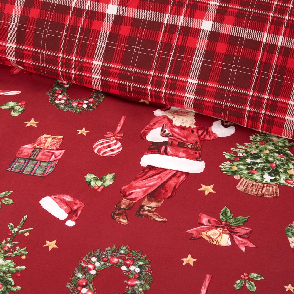 Festive Santa Duvet Set  - Red / Single Image 5