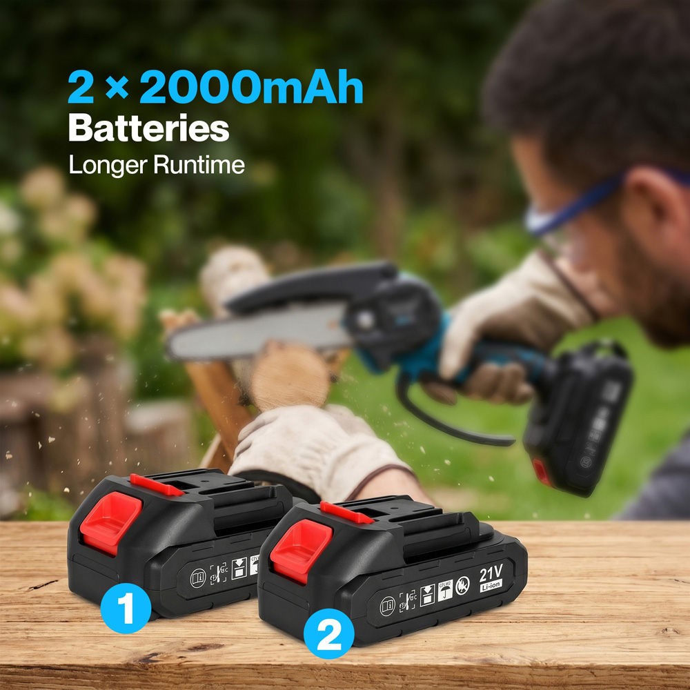 Traderight Dual Bar Cordless Mini Chainsaw Kit Image 4