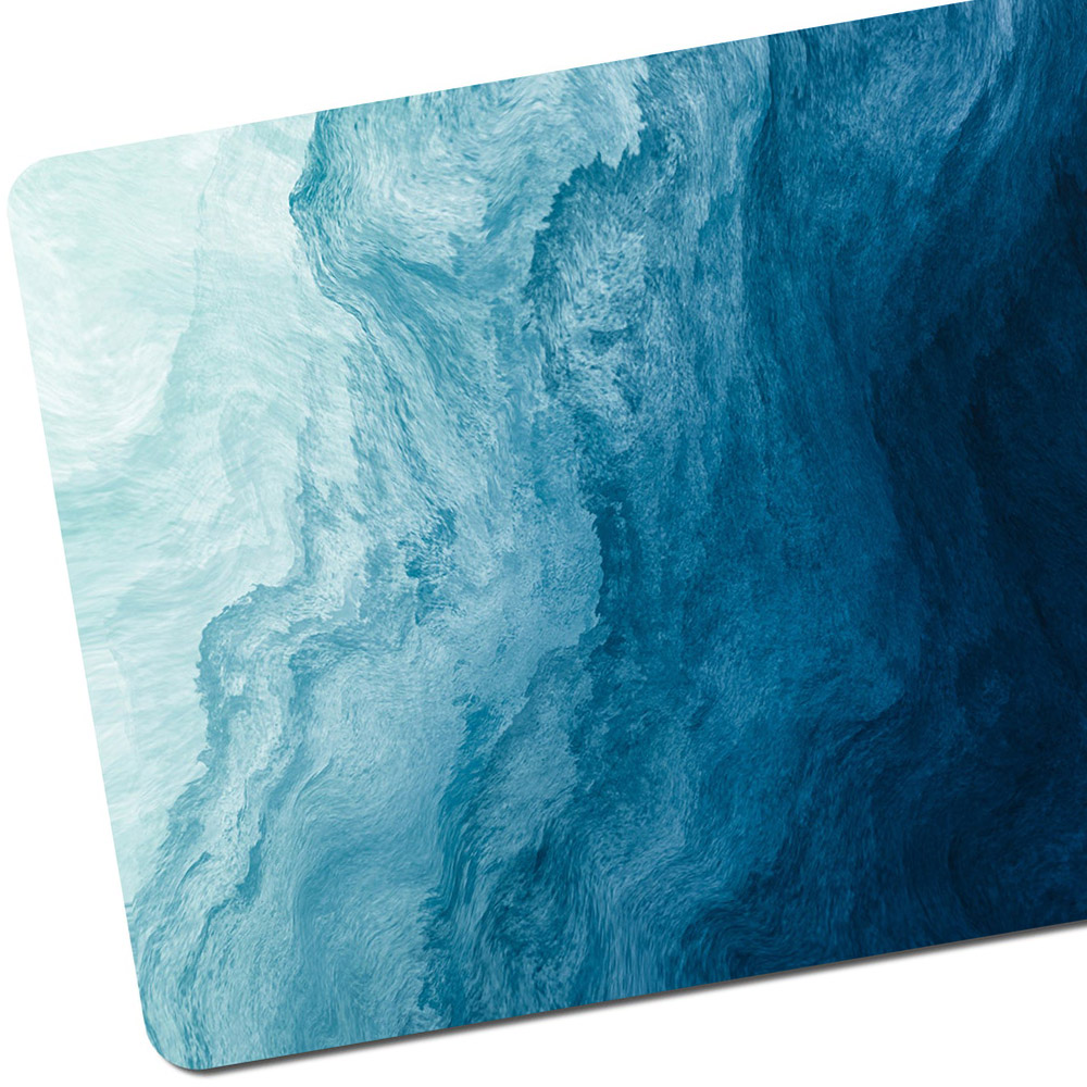 Benjamin Tate Design 6 Pack Blue Abstract Fluid Placemats Image 2