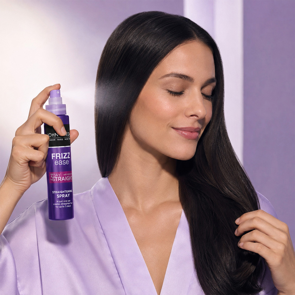 John Frieda 3 Day Straight Semi-Permanent Hair Heat Protect Styling Spray 100ml 6 Pack Image 5