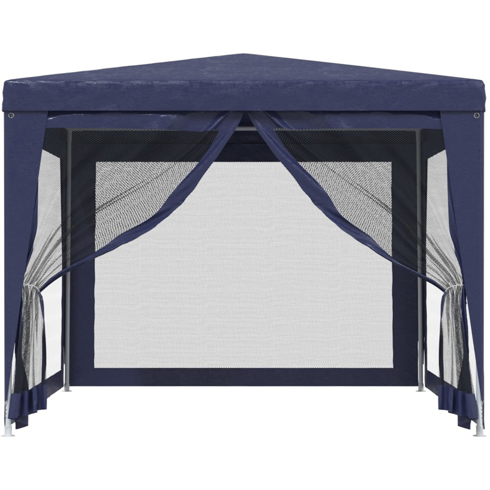 vidaXL 3 x 3m Blue Party Tent with Mesh Sidewalls Image 3