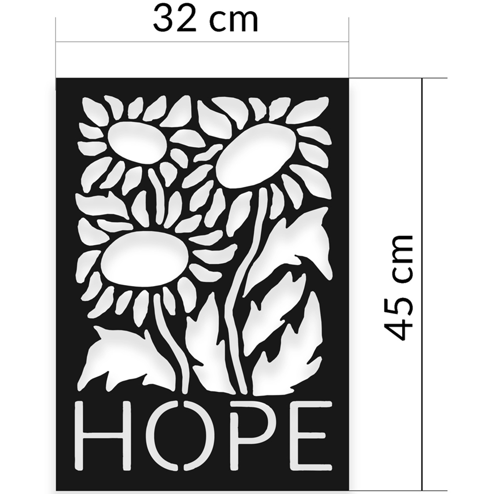 Decortie Black Metal Hope Wall Art Image 6