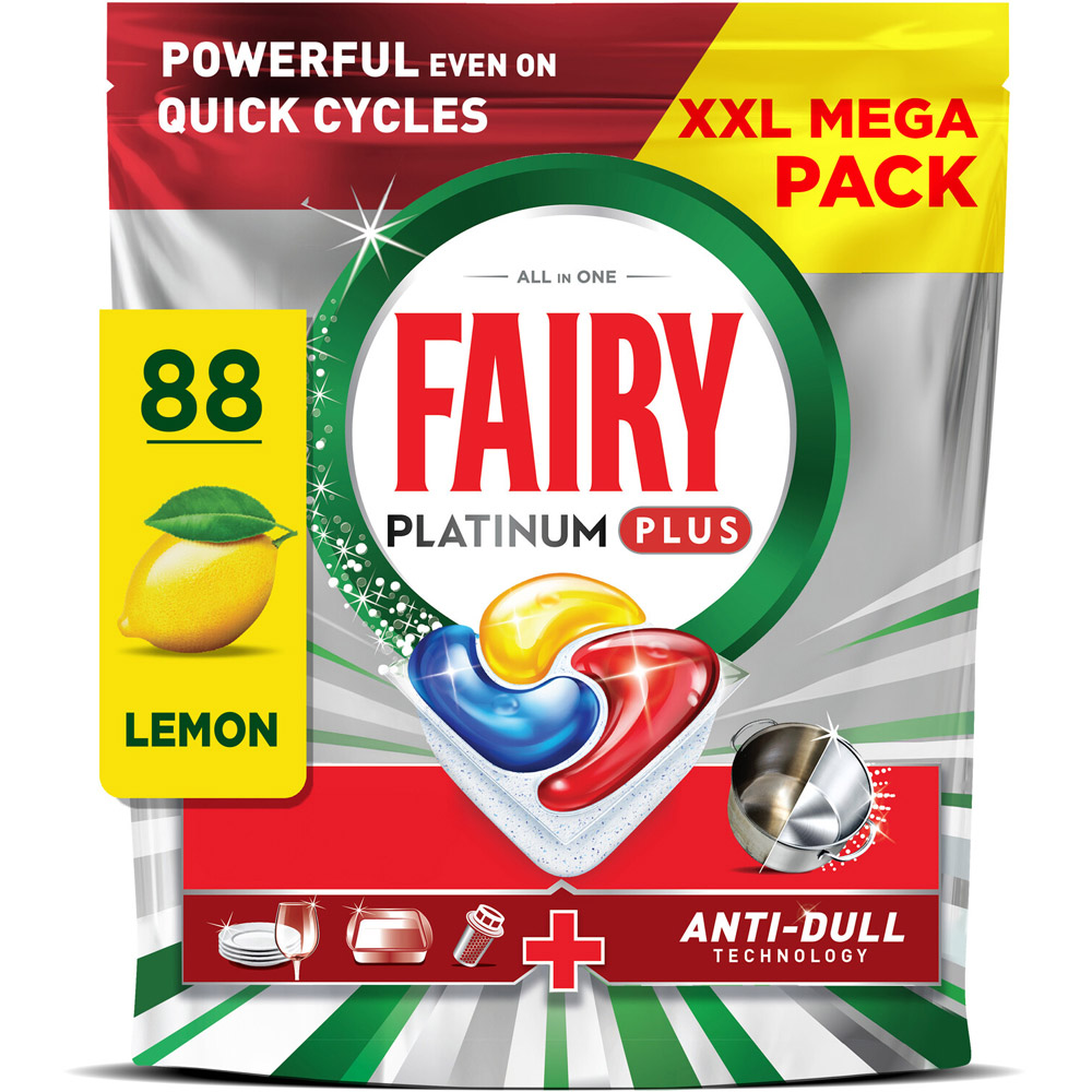 Pack of 88 Fairy Platinum Plus Dishwasher Tablets Image 2