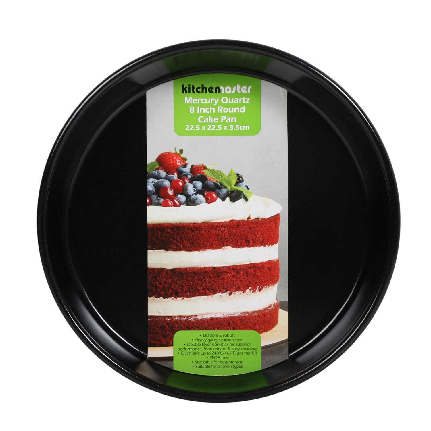 Premium 8" Round Cake Pan - Black Image