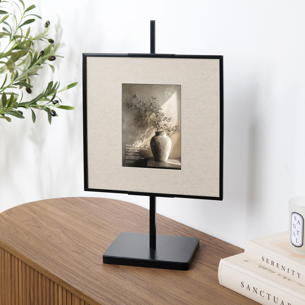 Standing Wide Mount Photo Frame Black 7 x 5 inch Image 2