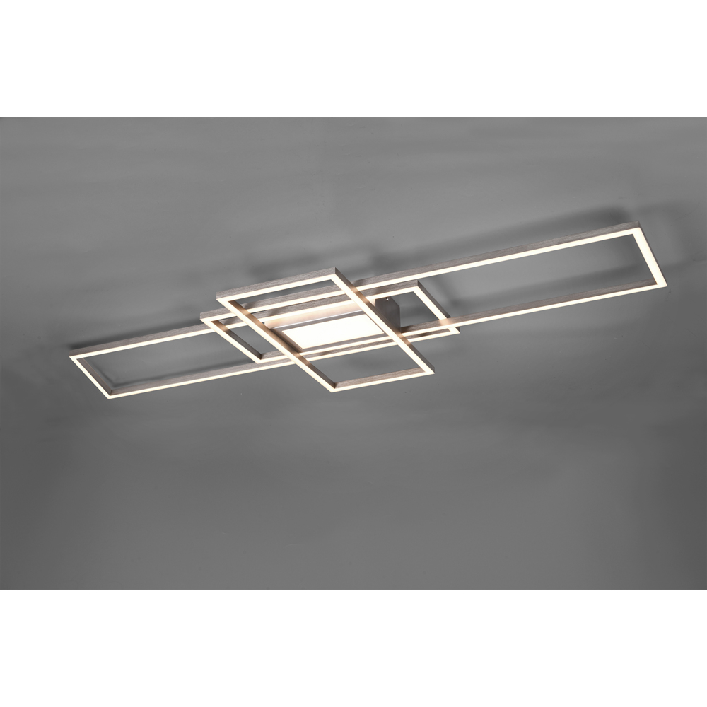 TRIO Irvine Nickel Matt Integrated LED Ceiling Light Image 2