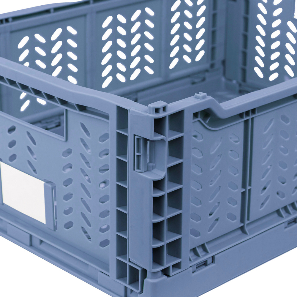 JVL Stackit Blue Foldable Storage Crates 14.5L 4 Pack Image 4