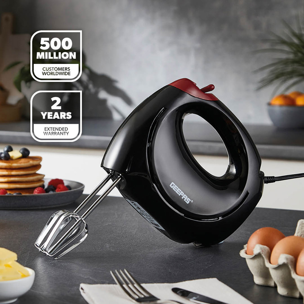 Geepas GHM43012UK-BK Black Hand Mixer 150W Image 2