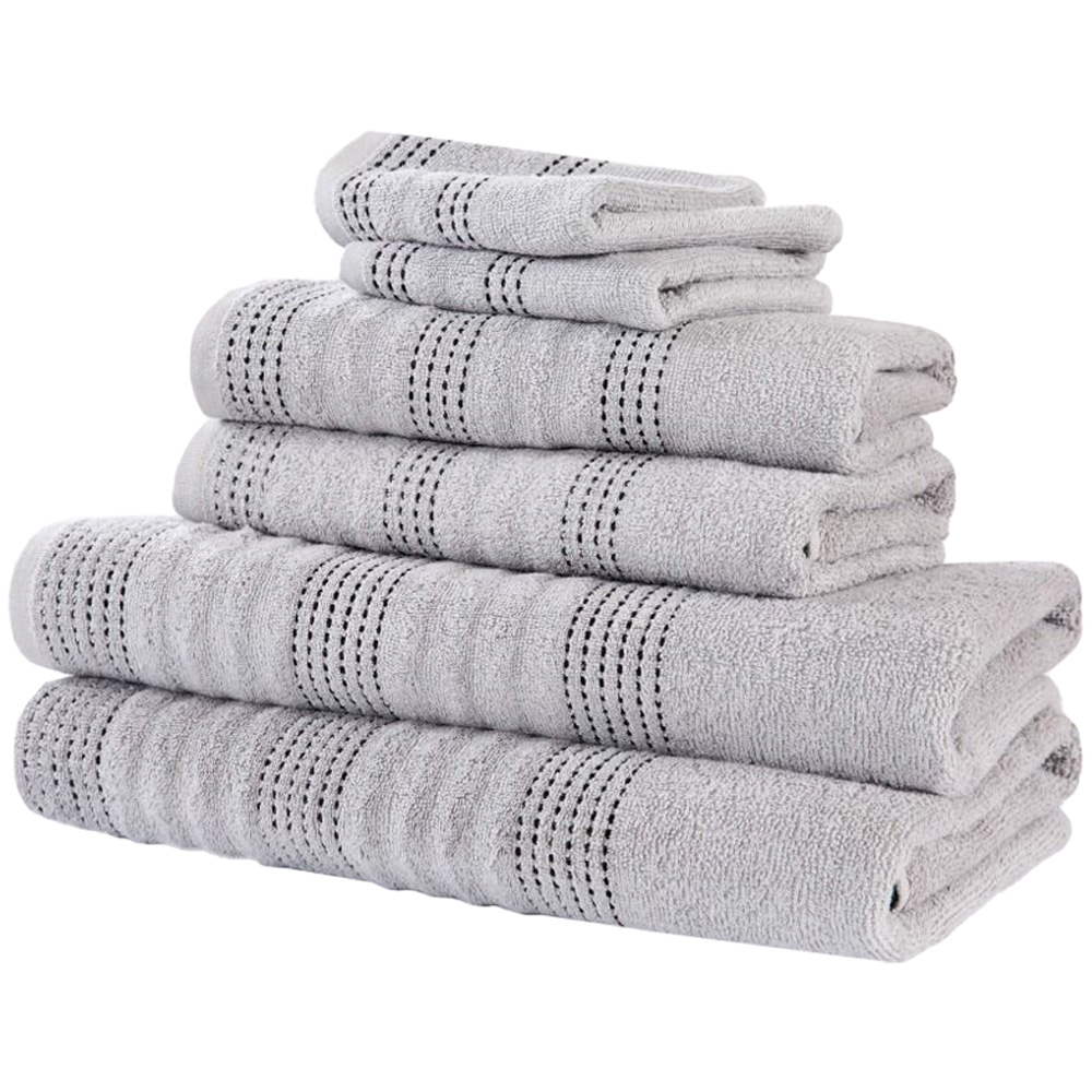 Rapport Home Spa Super Soft and Absorbent Cotton Silver Grey Bath Towel Image 1