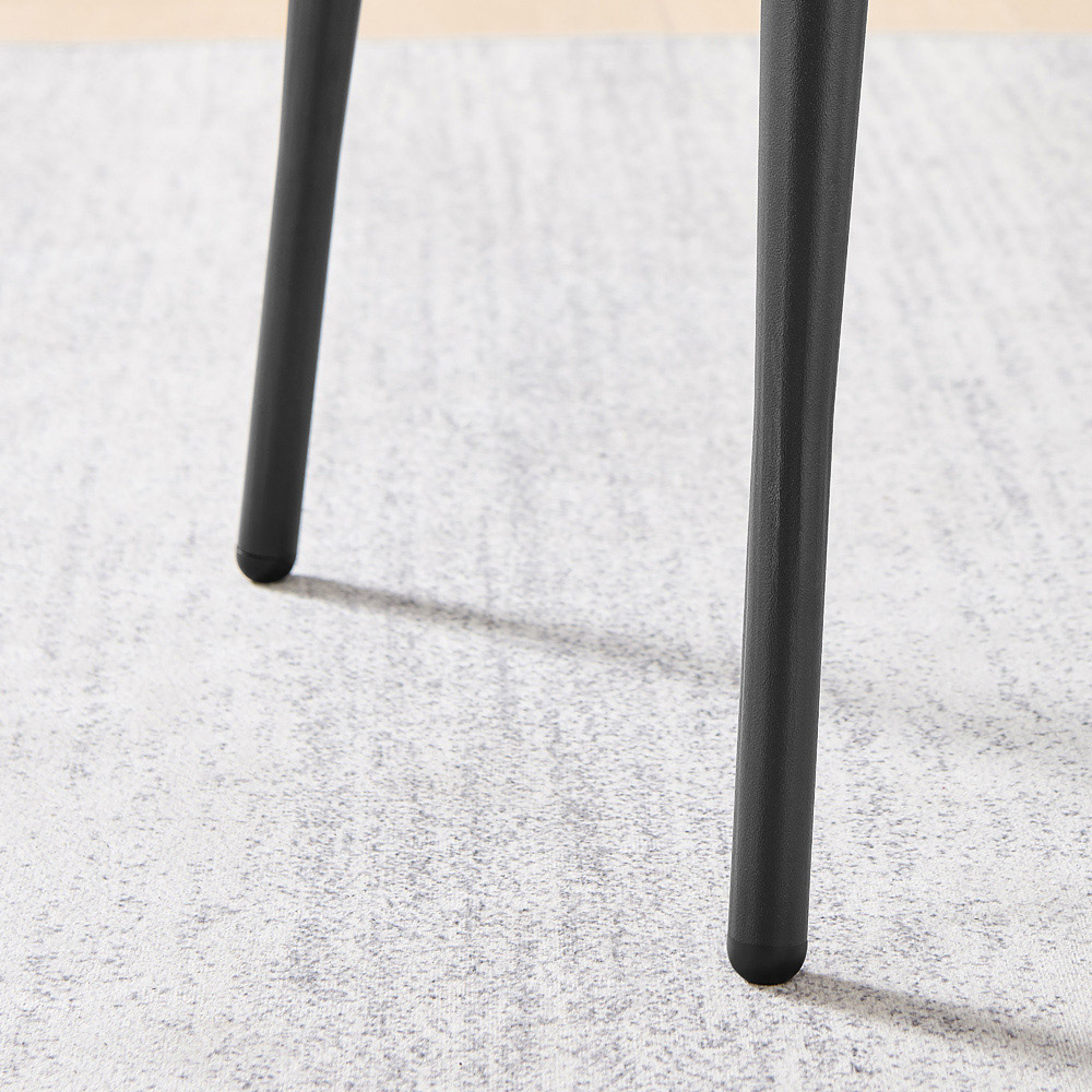 Furniturebox Koda Set of 2 Black and Tan Velvet Faux Leather Dining Chair Image 4