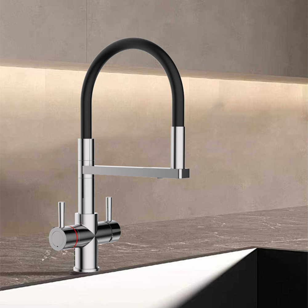 Reginox Aquqbezi CH Polished Chrome 4 in 1 Hot Water Tap Image 2