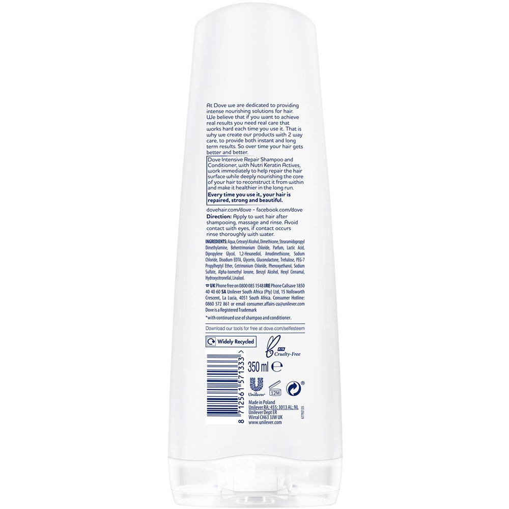 Dove Nutritive Solutions Intensive Repair Conditioner 350ml 4 Pack Image 3