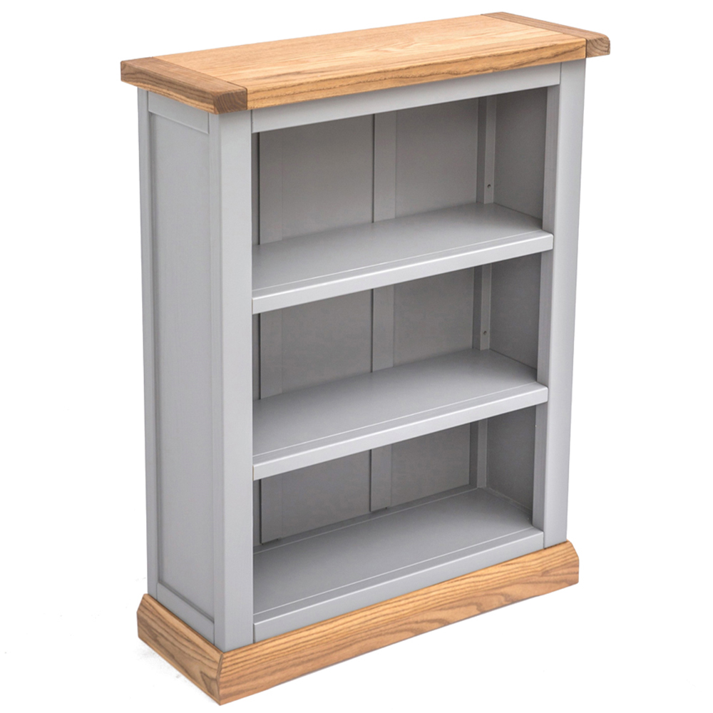 Biccari 3 Shelf Grey Bookcase Image 4
