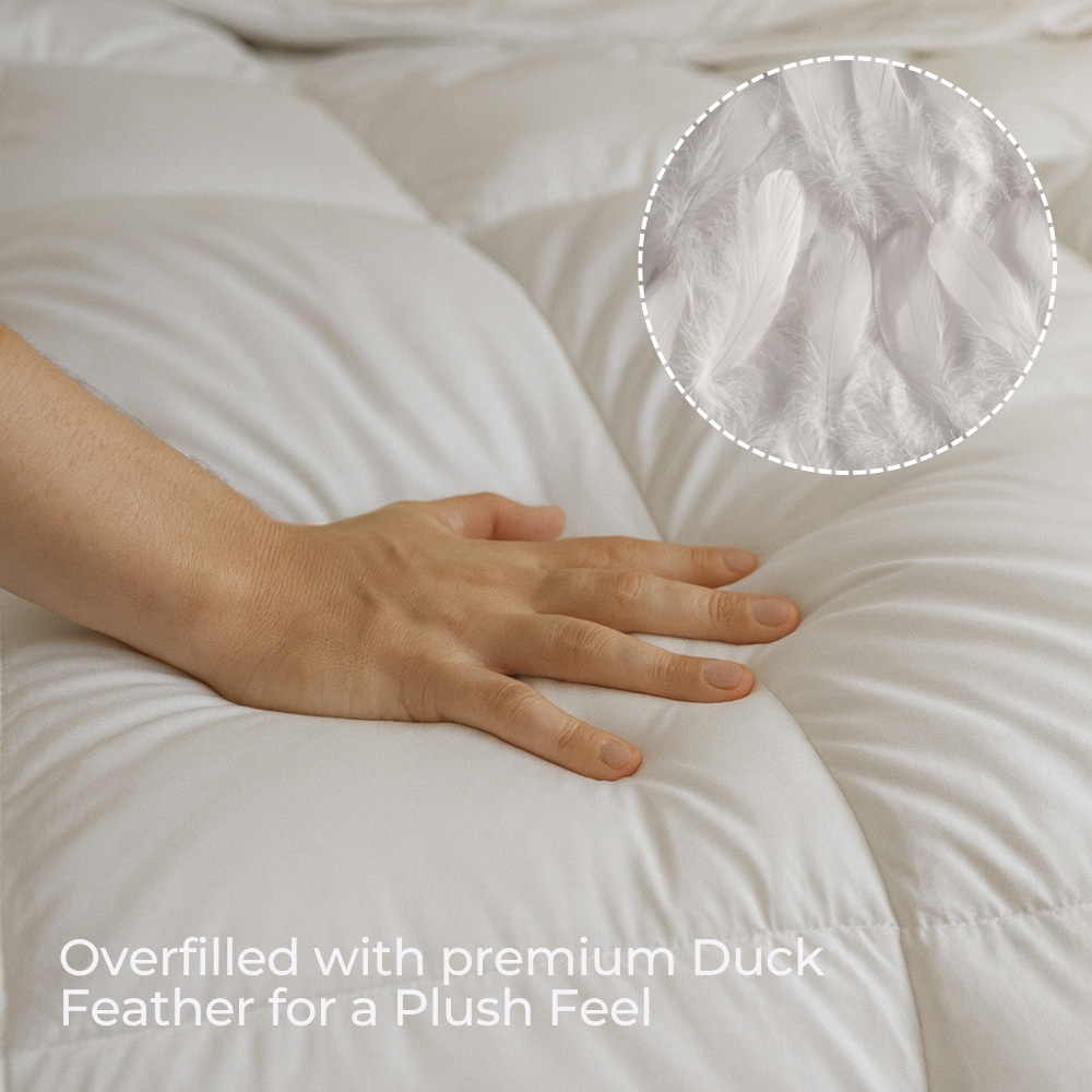 MHG Living Double White Duck Feather and Down Extra Warm Winter Duvet 15 Tog Image 3