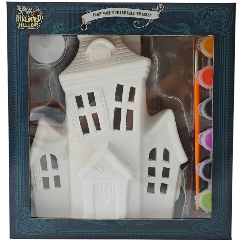 Paint Your Own LED Haunted House Kit White Image 1