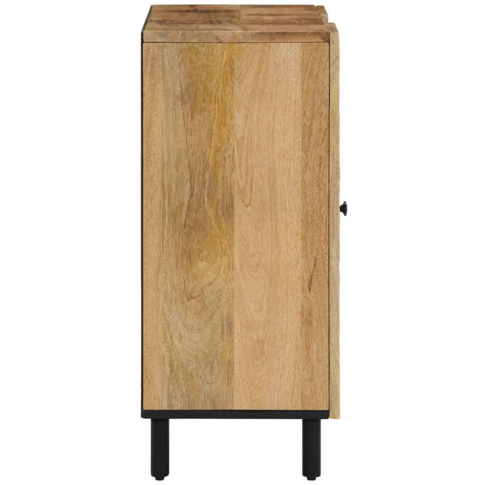 vidaXL 2 Door Natural Solid Mango Wood Side Cabinet Image 5