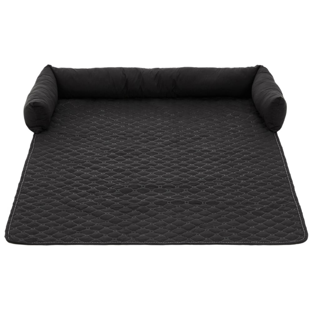 H&O Direct Black Waterproof Bolster Pet Mat 75 x 120cm Image 1