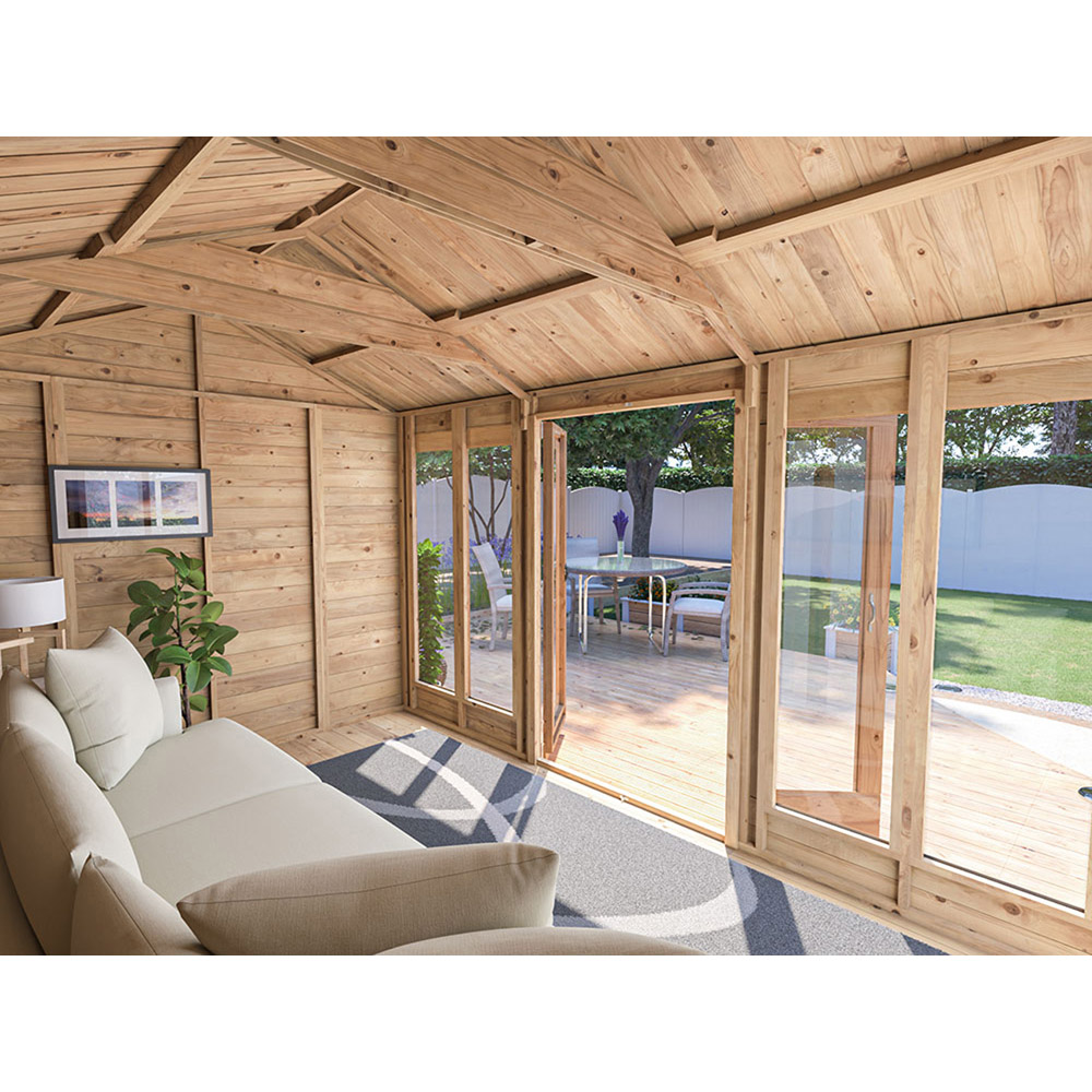 Dunster House RagePanda 12 x 8ft Brown Reverse Superfelt Apex Summerhouse Image 5