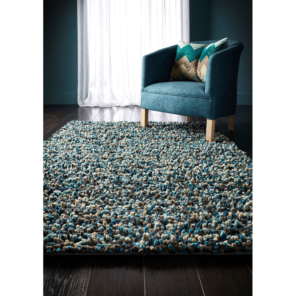 Origins Blue Rocks Shaggy Rug 120 x 170cm Image 2