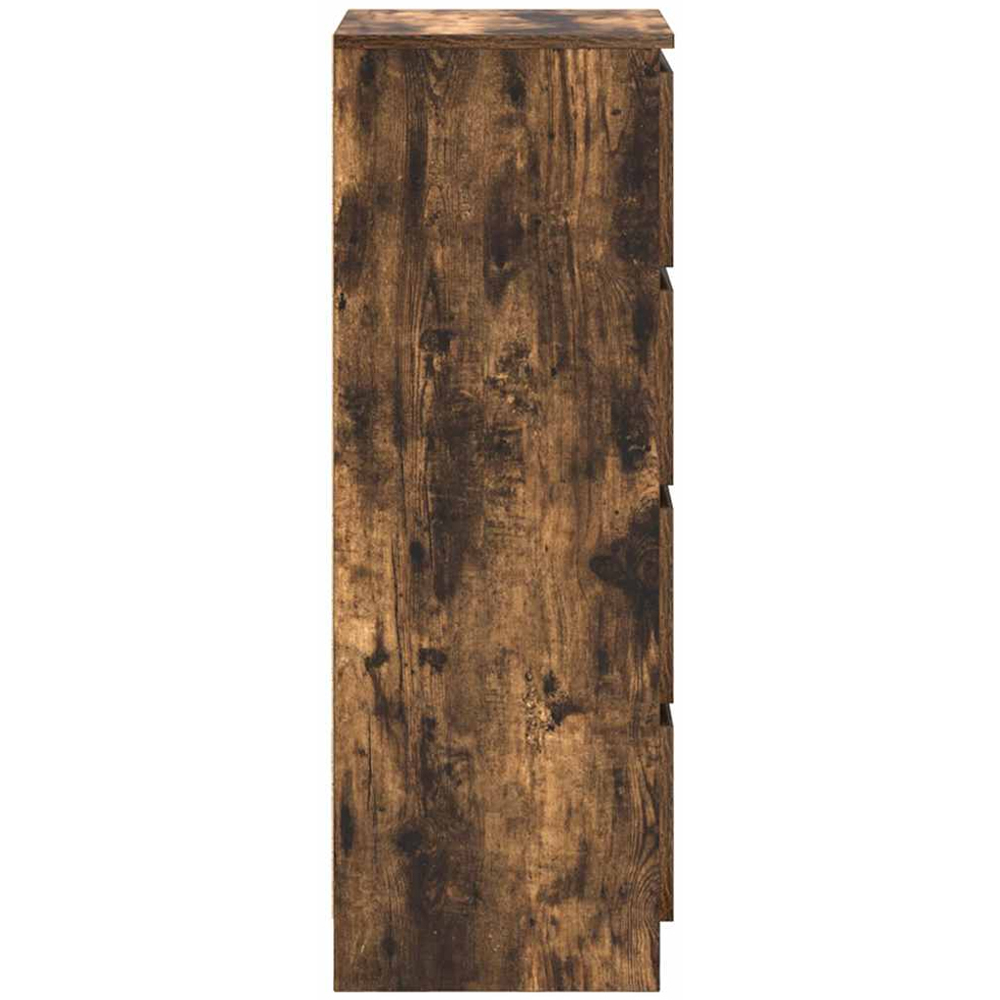 vidaXL 4 Drawer Smoked Oak Narrow Sideboard Image 7