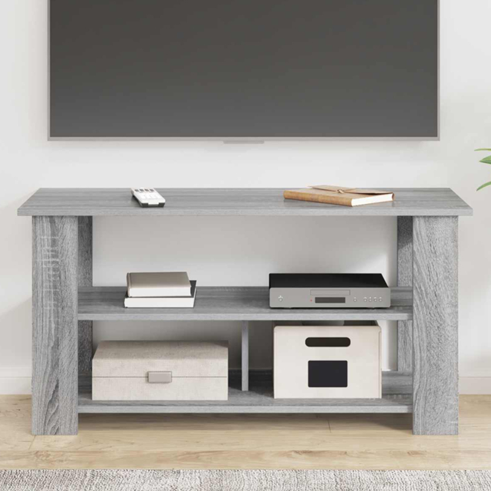 vidaXL 3 Shelf Grey Sonoma TV Stand Image 1