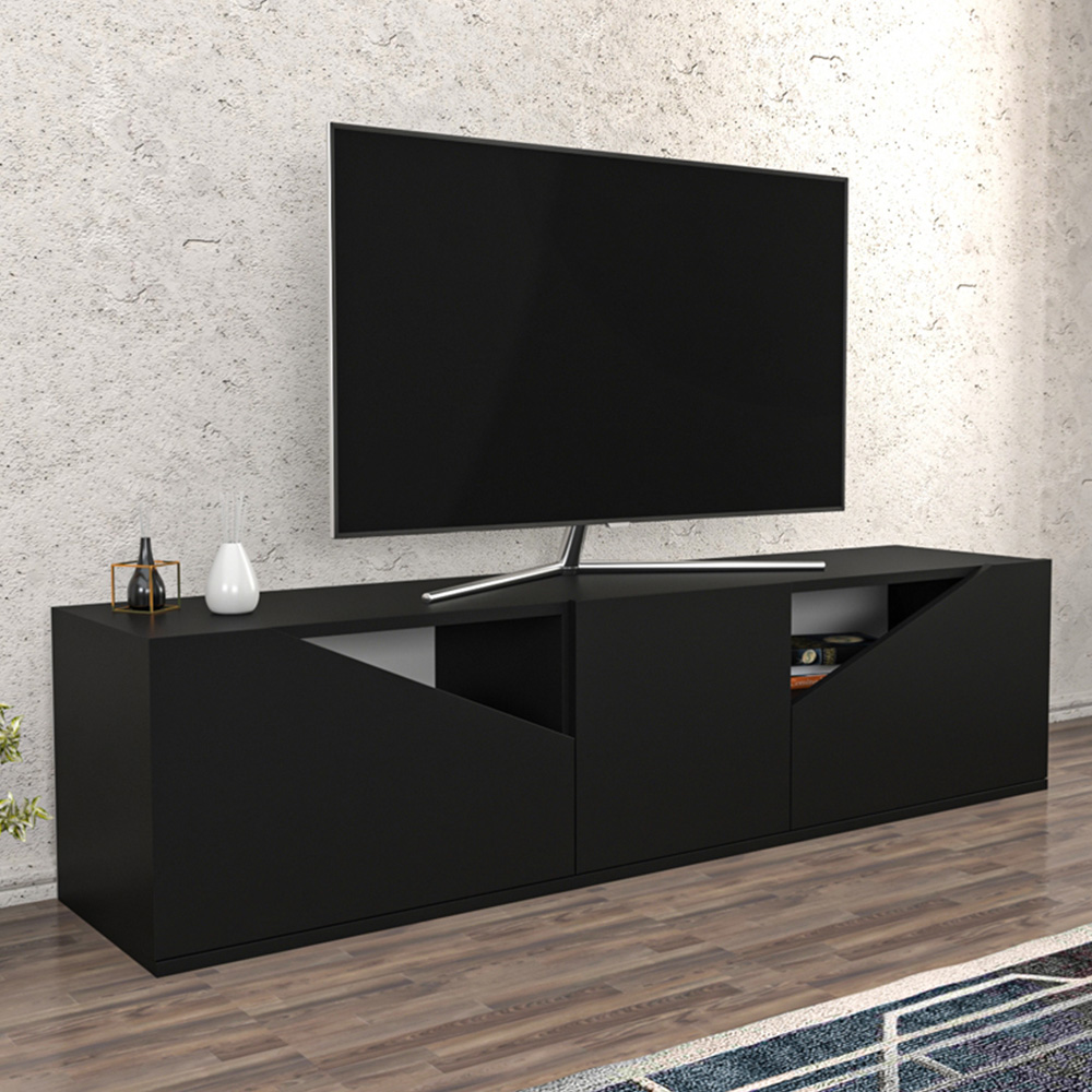 Decorotika Carson 3 Door Anthracite TV Unit Image 1