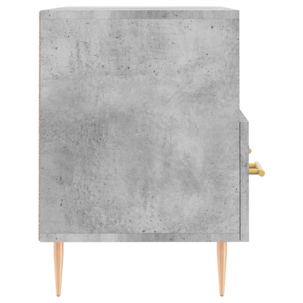 vidaXL 2 Drawer 2 Shelf Concrete Grey TV Cabinet Image 7