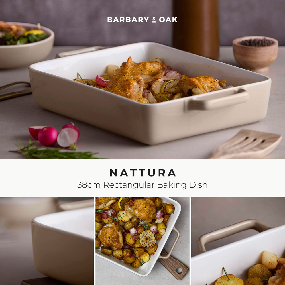 Barbary & Oak Nattura 38cm Cashmere Stoneware Rectangular Baking Dish Image 2
