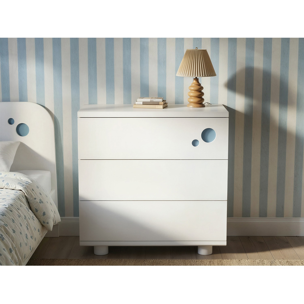 Flair Livana 3 Drawer White Chest of Drawers Image 5