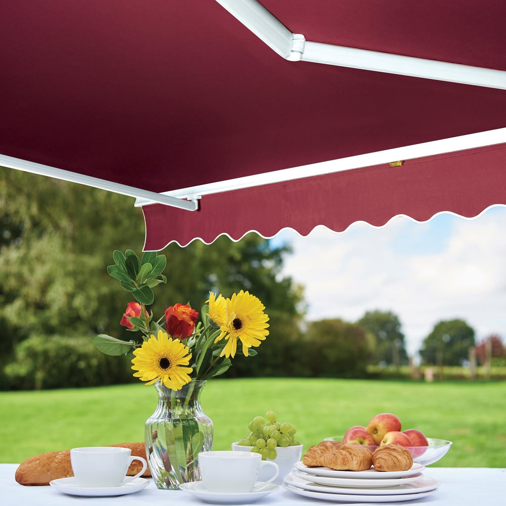 Greenhurst Balmarol Royal Red Patio Awning 3.5 x 2.5m Image 2