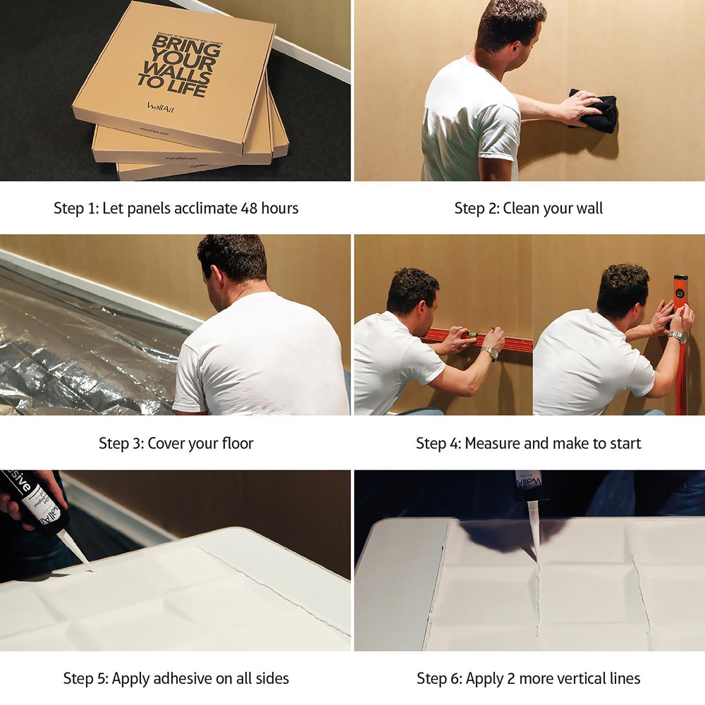 Walplus Off White Beau 3D Wall Panel 12 Pack Image 5