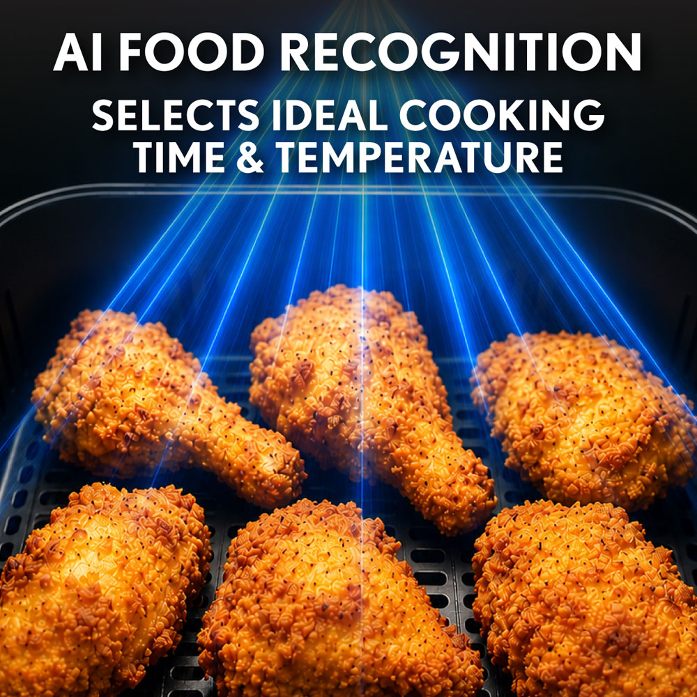 Quest 36599 Black 8L Smart Air Fryer 1800W Image 4