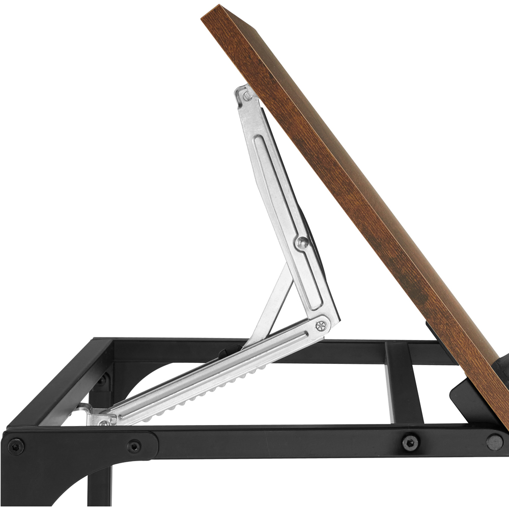 tectake Ruston Dark Wood Bedside Table Image 5