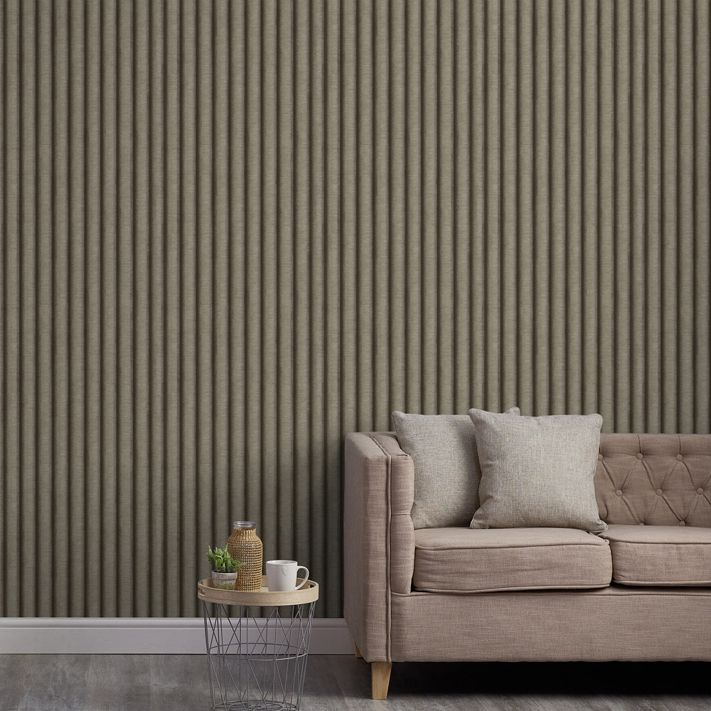 Grandeco Gilded Stripe Bronze Textured Wallpaper By Paul Moneypenny Image 3