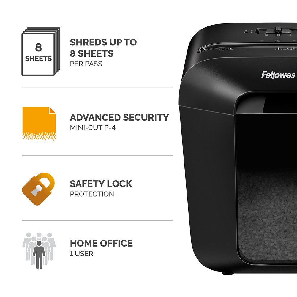 Fellowes Powershred LX41 Mini Cut Paper Shredder Image 2