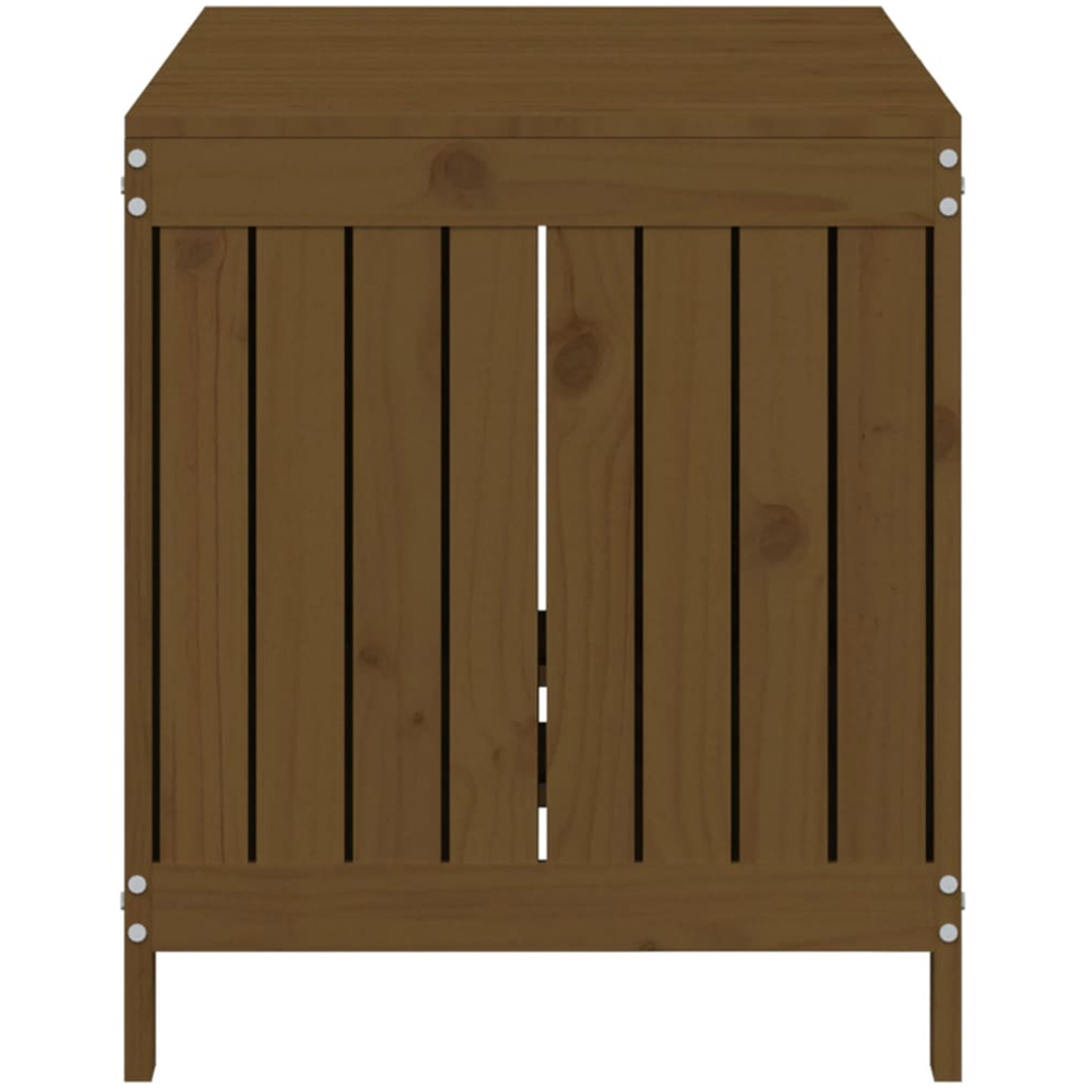 vidaXL 64 x 121 x 55cm Brown Pine Wood Garden Storage Box Image 6