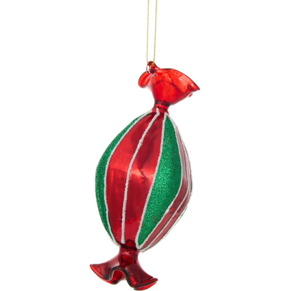 Festive Glass Sweetie Decoration Image 5
